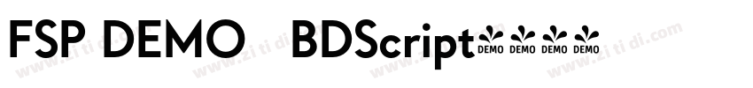 FSP DEMO   BDScript字体转换